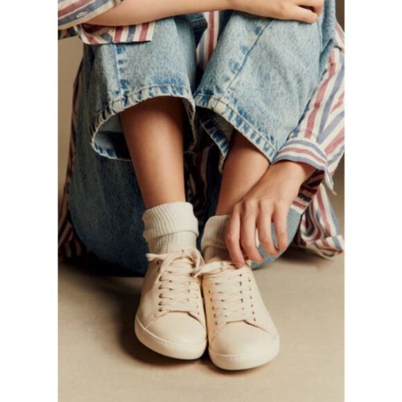 Sezane Cream Women's Jack Trainer Sneakers Size 41EU - Picture 4 of 14